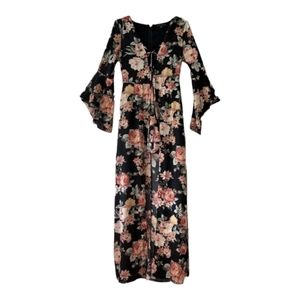Haute Monde Floral Maxi Dress Romper